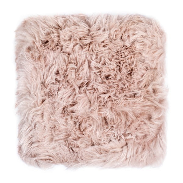 Svetlo rjava sedežna blazina iz ovčje kože Royal Dream Zealand, 40 x 40 cm