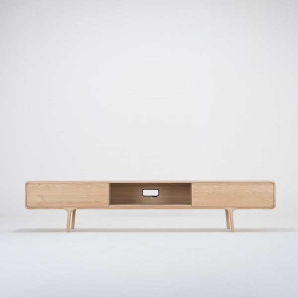 TV komoda iz masivnega hrasta z 2 predaloma Gazzda Fawn-image-3