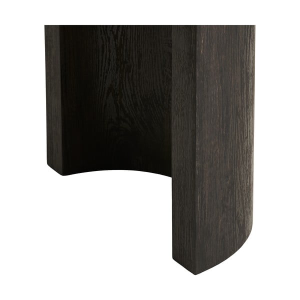 Temno rjava stranska mizica v hrastovem dekorju 38x114 cm Bibione – House Nordic-image-3