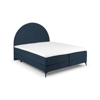 Temno modra boxspring postelja s prostorom za shranjevanje 160x200 cm Sunrise - Cosmopolitan Design