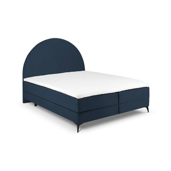 Temno modra boxspring postelja s prostorom za shranjevanje 180x200 cm Sunrise - Cosmopolitan Design