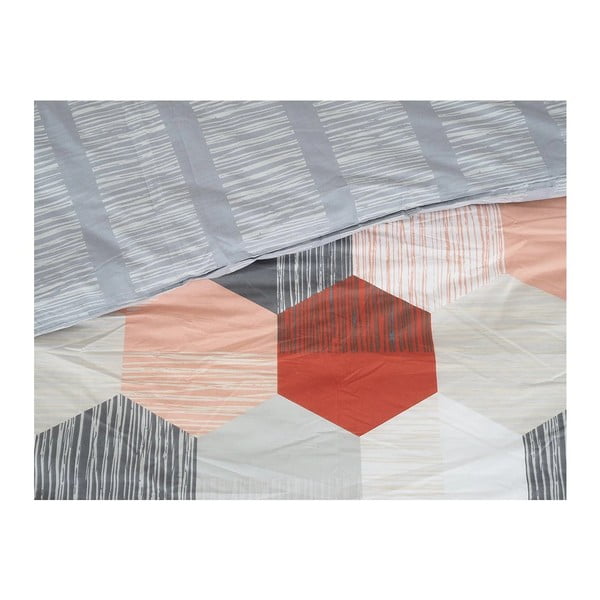 Siva enojna posteljnina iz krepa 140x200 cm Honey Comb – B.E.S.-image-1