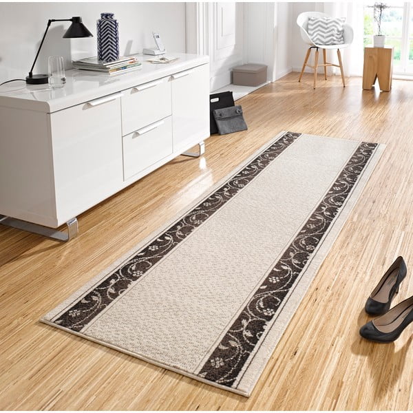 Rjava/bež preproga 80x350 cm Plant – Hanse Home-image-1