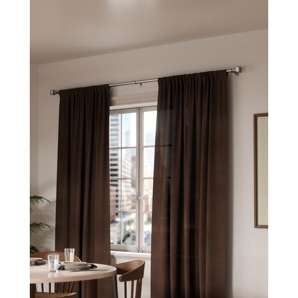 Jeklena karnisa z nastavljivo dolžino v mat srebrni barvi 107 - 305 cm Geo – Umbra-image-2