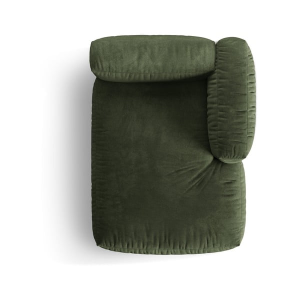 Zelen žameten modul za sedežno garnituro (desni kot) Martina – Micadoni -image-3