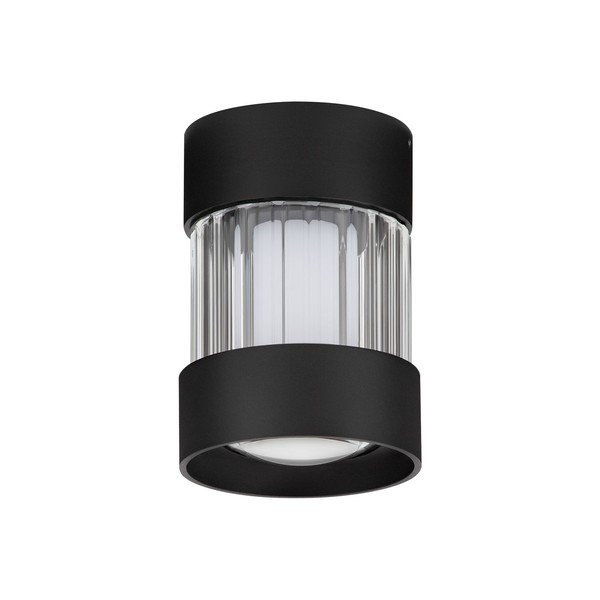 Mat črna aluminijasta LED zatemnitvena stropna svetilka s steklenim senčilom Glovia – Nova Luce