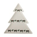 Kremno bel servirni lončen krožnik z božičnim motivom Berry – Bloomingville