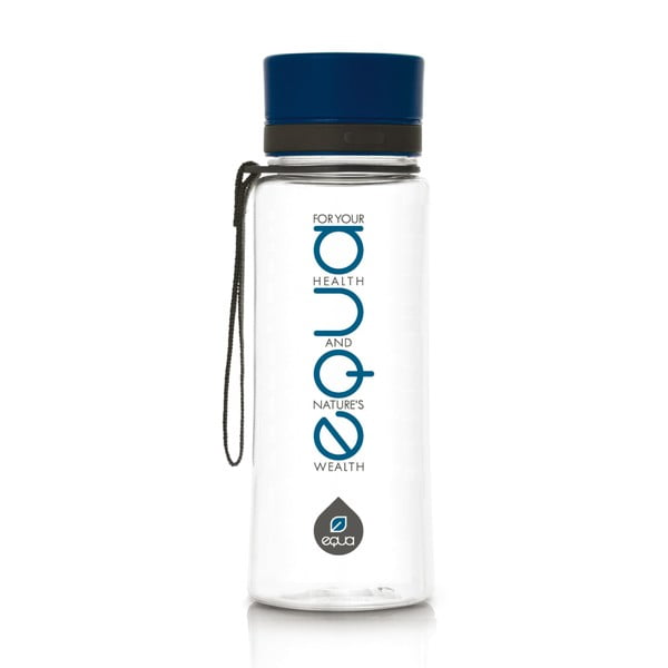 Plastična steklenica Equa Blue Text, 0,6 l