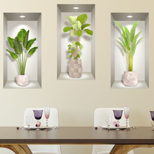 3 3D stenske nalepke Ambiance Banana Trees-image-1