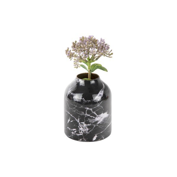 Črno-bela železna vaza PT LIVING Marble, višina 10 cm-image-2
