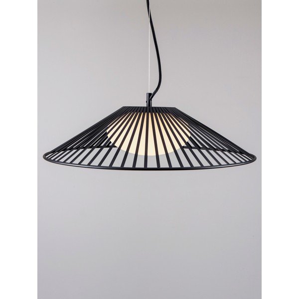 Mat črna kovinska LED viseča svetilka s steklenim senčilom ø 50 cm Brume – Nova Luce-image-3