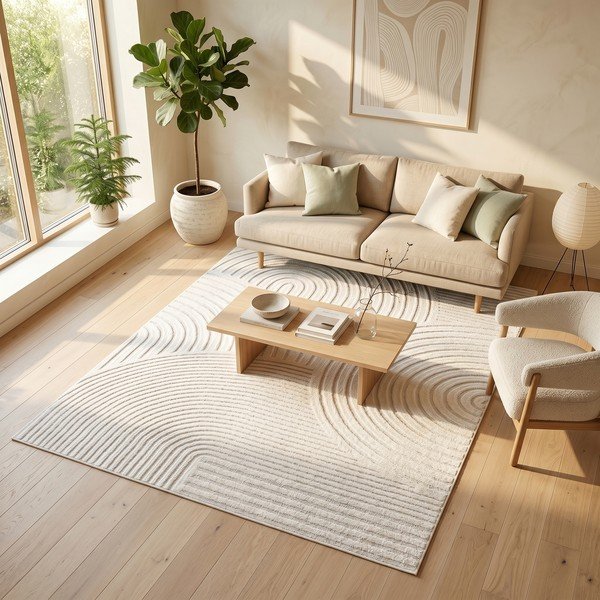 Kremno bela preproga 120x170 cm Whirl – ESTE-image-3