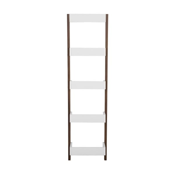 Bela in rjava lestev Monobeli Amy s policami, višina 166 cm