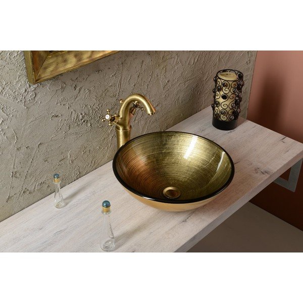 Stoječa armatura za umivalnik v bronasti barvi Antea – Sapho-image-2