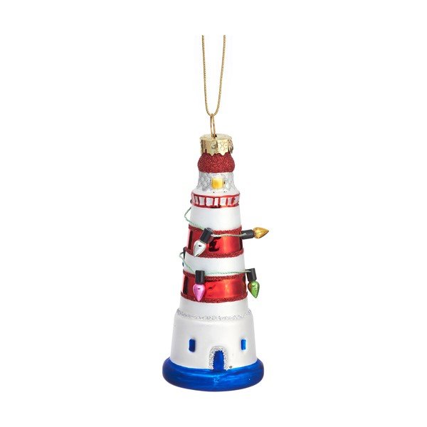Steklen okrasek za jelko Lighthouse – Sass & Belle
