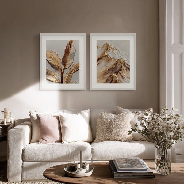 Tiskana slika z okvirjem 40x50 cm Golden Strelitzia – Styler-image-1