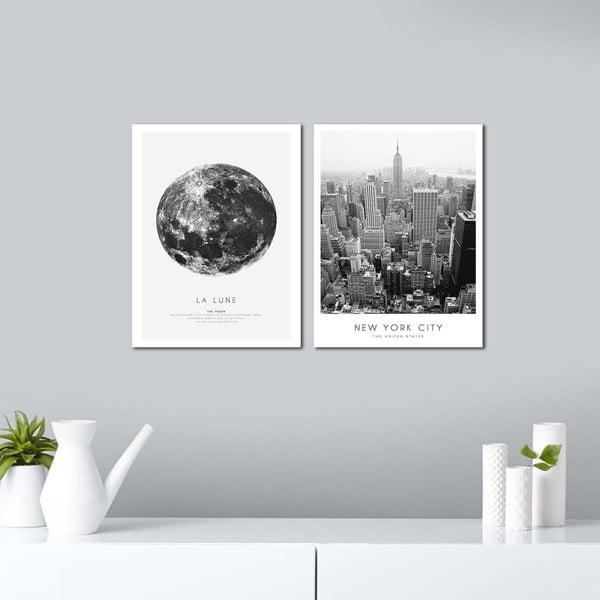 Slike v kompletu 2 ks 30x40 cm New York City – Wallity-image-1