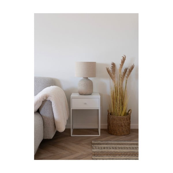 Kremno bela namizna svetilka s tekstilnim senčilom (višina 46,5 cm) Bilby – House Nordic-image-3