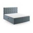 Svetlo modra boxspring postelja s prostorom za shranjevanje 180x200 cm Bali – Cosmopolitan Design
