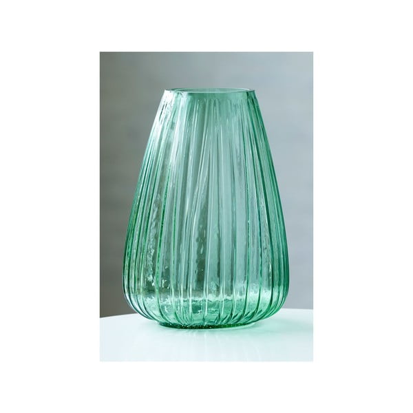 Vaza iz zelenega stekla Bitz Kusintha, višina 22 cm-image-1