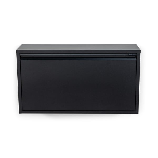 Črna kovinska preklopna/stenska omarica za čevlje 75x41x22 cm Billy – Spinder Design-image-2