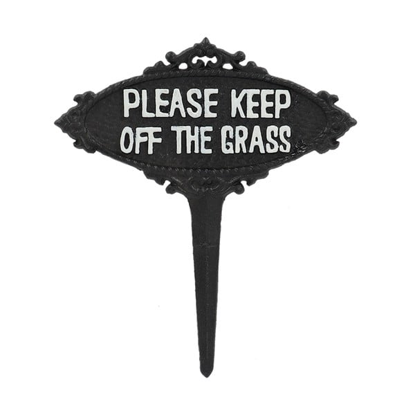 Kovinska dekoracija za v zemljo Please Keep off the Grass – Esschert Design