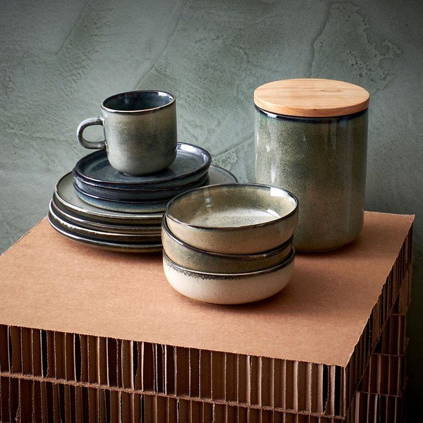 Zelen/moder servirni krožnik iz kamenine ø 28 cm Meridian – Salt&Pepper-image-1
