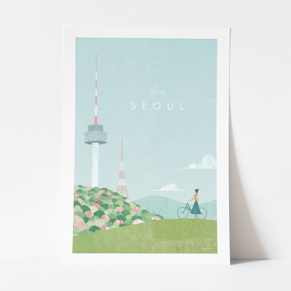 Plakat Travelposter Seoul, 30 x 40 cm
