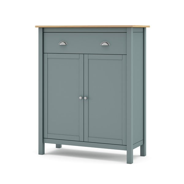 Prašno zelena komoda iz masivnega bora 90x110x40 cm Misti – Marckeric-image-2