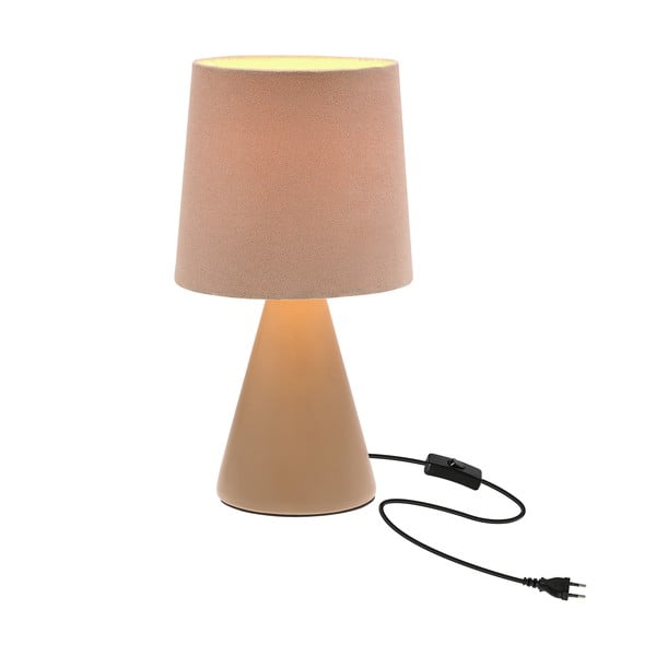 Bež namizna svetilka s tekstilnim senčilom (višina 24,5 cm) Satti – Candellux Lighting-image-4