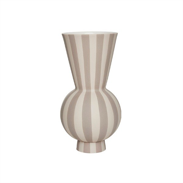 Bež ročno izdelana vaza iz kamenine (višina 28 cm) Toppu – OYOY Living Design