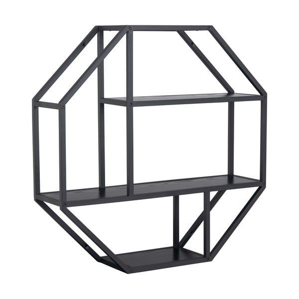 Črna kovinska polica Seaford - Actona-image-1