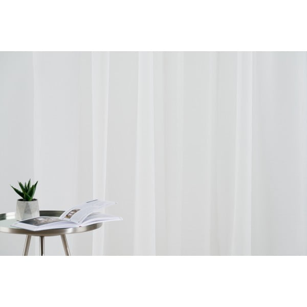 Bež prosojna zavesa iz tančice 140x245 cm Crush – Mendola Fabrics-image-1