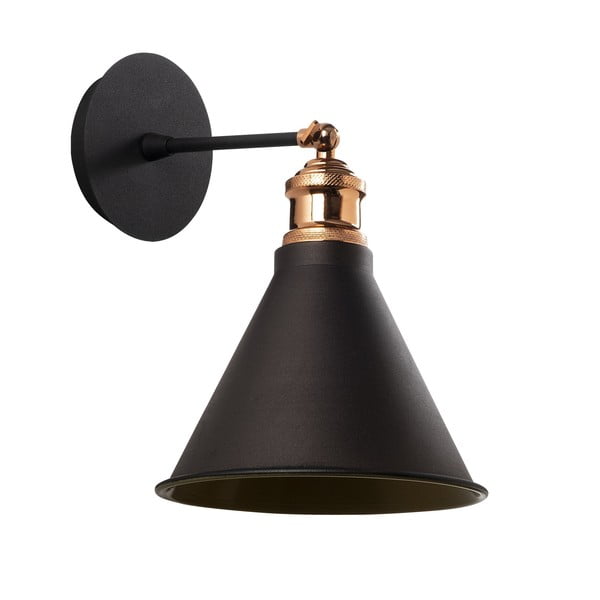 Črna/v zlati barvi stenska svetilka ø 20 cm Tramino – Opviq lights-image-2