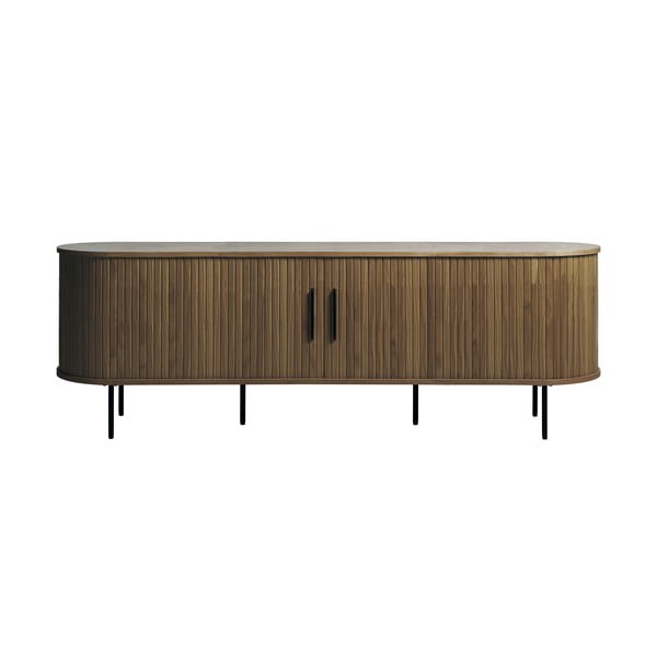 Rjava TV omarica v hrastovem dekorju 180x56x45 cm Nola – Unique Furniture