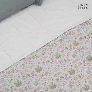 Laneno prešito pregrinjalo v naravni barvi 200x220 cm Botany 2 & Melange – Linen Tales