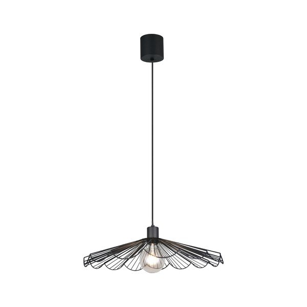 Črna kovinska viseča svetilka s kovinskim senčilom ø 50 cm Margarita – Reality