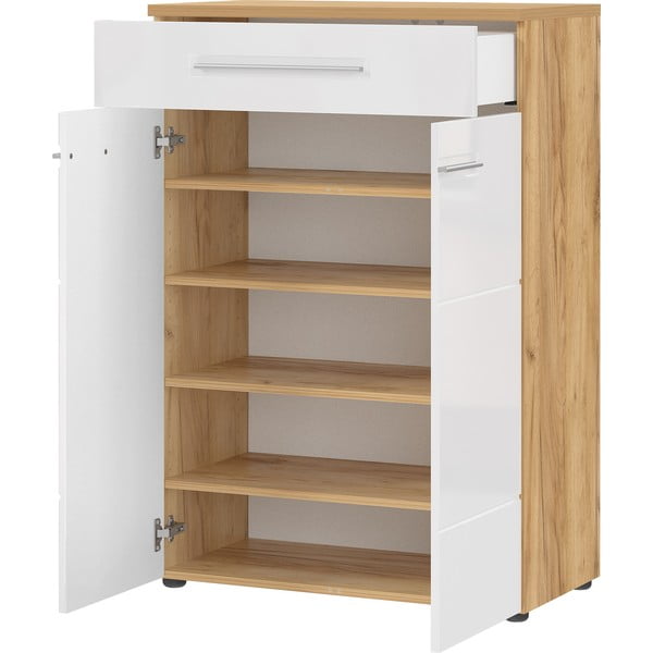 Bela omarica za čevlje v hrastovem dekorju Aledo - Germania-image-2