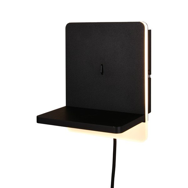 Mat črna LED zatemnitvena stenska svetilka Fairfield – Trio