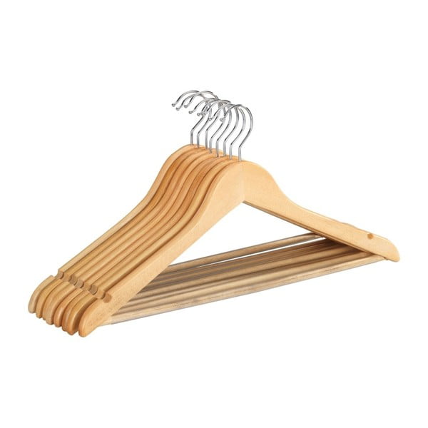 Komplet 8 lesenih obešalnikov za oblačila Wenko Shaped Hanger Eco-image-1