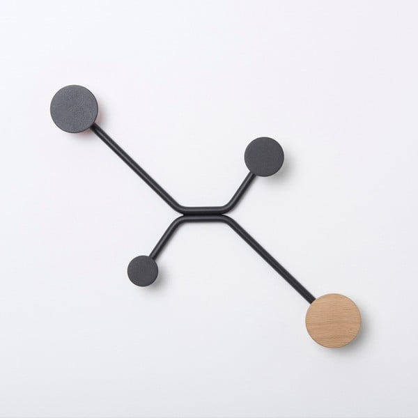 Črn stenski obešalnik Gazzda Hook-image-4