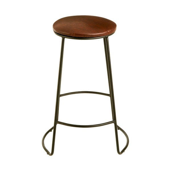 Črn/rjav oblazinjen barsko stol (višina sedeža 64 cm) Brixton – Premier Housewares-image-3