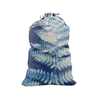 Vreča za perilo z deležem lana Really Nice Things Bag Blue Leaf, višina 75 cm