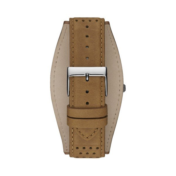Moška ura z rjavim usnjenim pasom Guess W1243G1-image-1