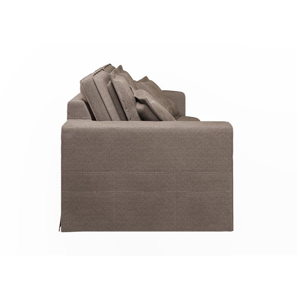 Rjava sedežna garnitura 196 cm Nora – Ropez-image-4