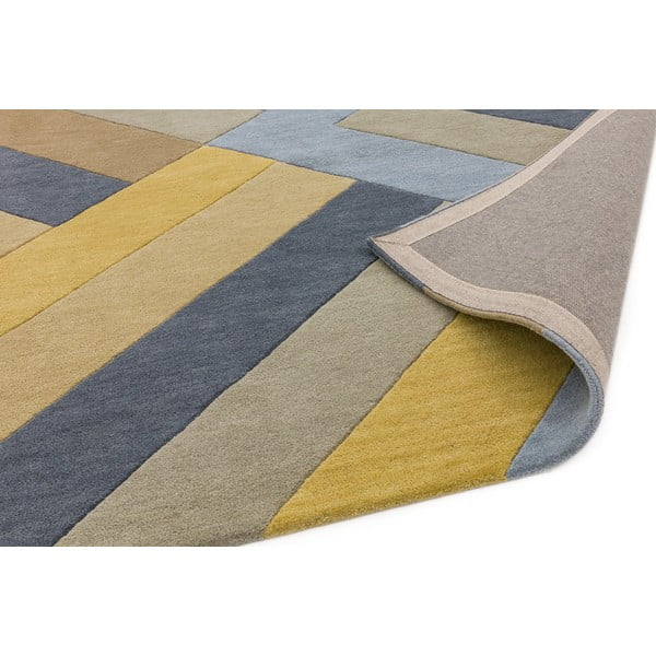 Sivo-rumena preproga Asiatic Carpets Big Zig, 160 x 230 cm-image-4