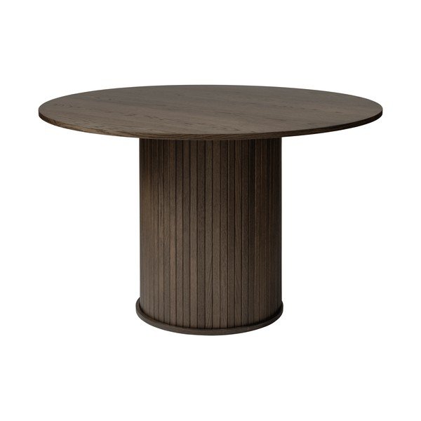 Okrogla jedilna miza v hrastovem dekorju ø 120 cm Nola – Unique Furniture