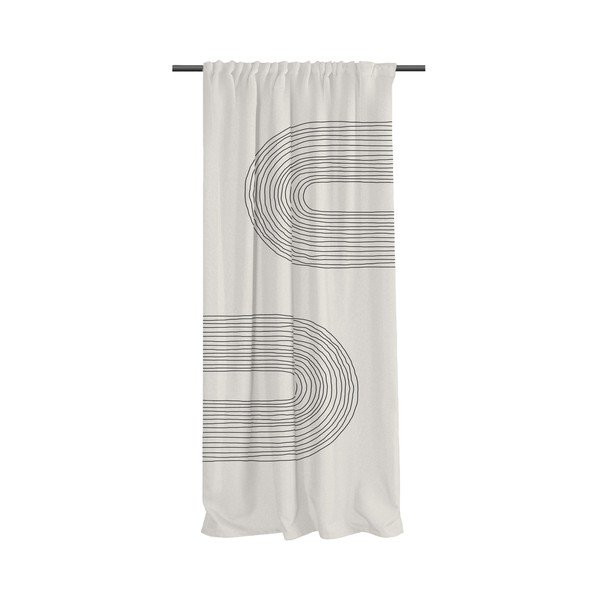 Bež zavesa iz bombažnega satena 110x250 cm Setting Sun – Butter Kings