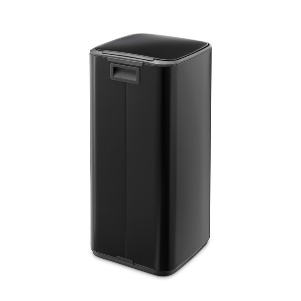 Mat črn jeklen koš za smeti s pedalom 30 l Bo – Brabantia-image-4