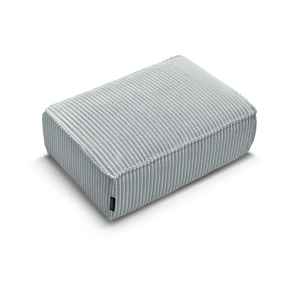 Svetlo siv tabure iz rebrastega žameta Chelsea – Bobochic Paris-image-4